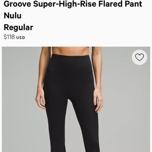 lululemon groove super high rise flare leggings